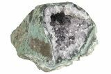 7.4" Purple Amethyst Geode With Polished Face - Uruguay - #199758-1